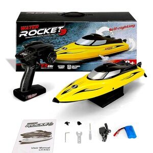 Water Rocket 3 Yellow Remote Control Speed Boat